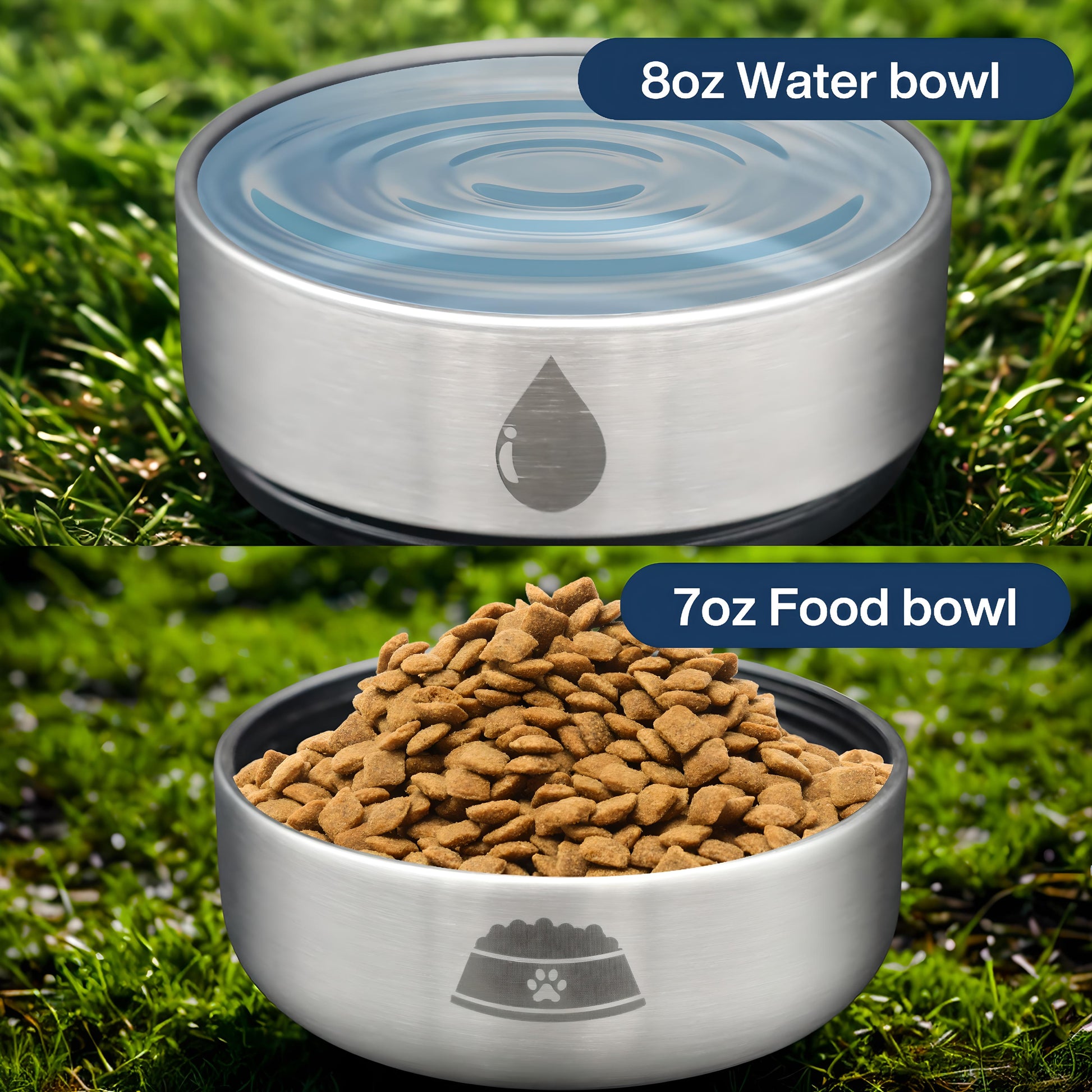 INSPIRA dog water bottle - for travel - water bottle for dogs on the go - with detachable bowls - with bowl attached - travel water bottle for dogs - 4-1 portable - dog travel water bottle - bottles.