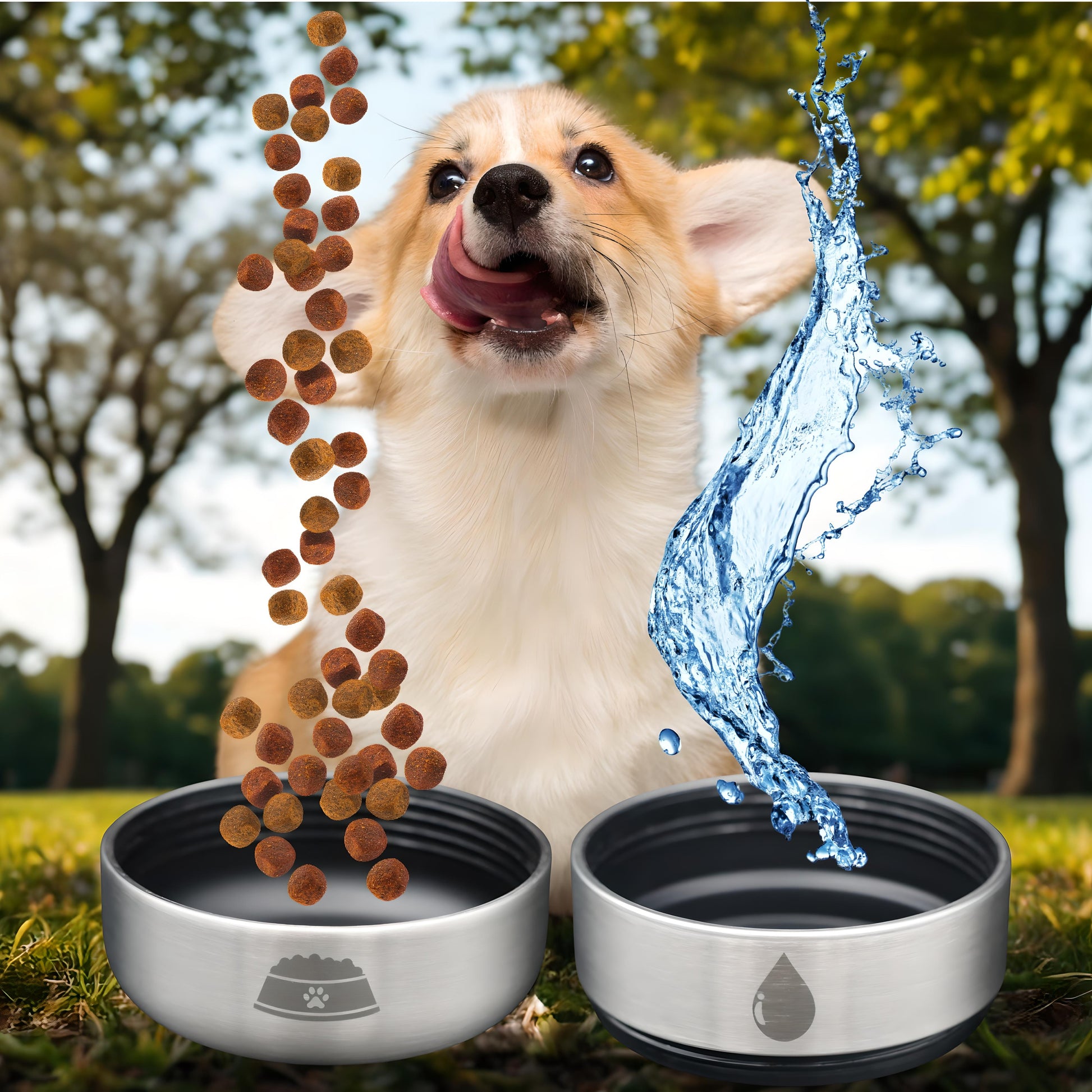 INSPIRA dog water bottle - for travel - water bottle for dogs on the go - with detachable bowls - with bowl attached - travel water bottle for dogs - 4-1 portable - dog travel water bottle - bottles.